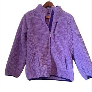 Girls’ Steve Madden Faux Fur Zip Front Purple Jacket